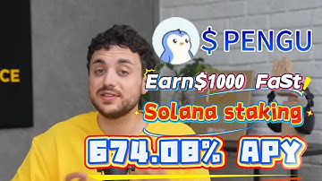 Stake PENGU Coin in PENGU Solana – Yearly 674.08% APY Crypto Farming