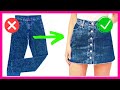 💡TRANSFORME CALÇA VELHA EM SAIA LINDA E FÁCIL DE FAZER