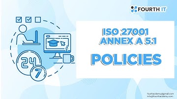 ISO 27001 Annex A 5.1 Policies & Procedures