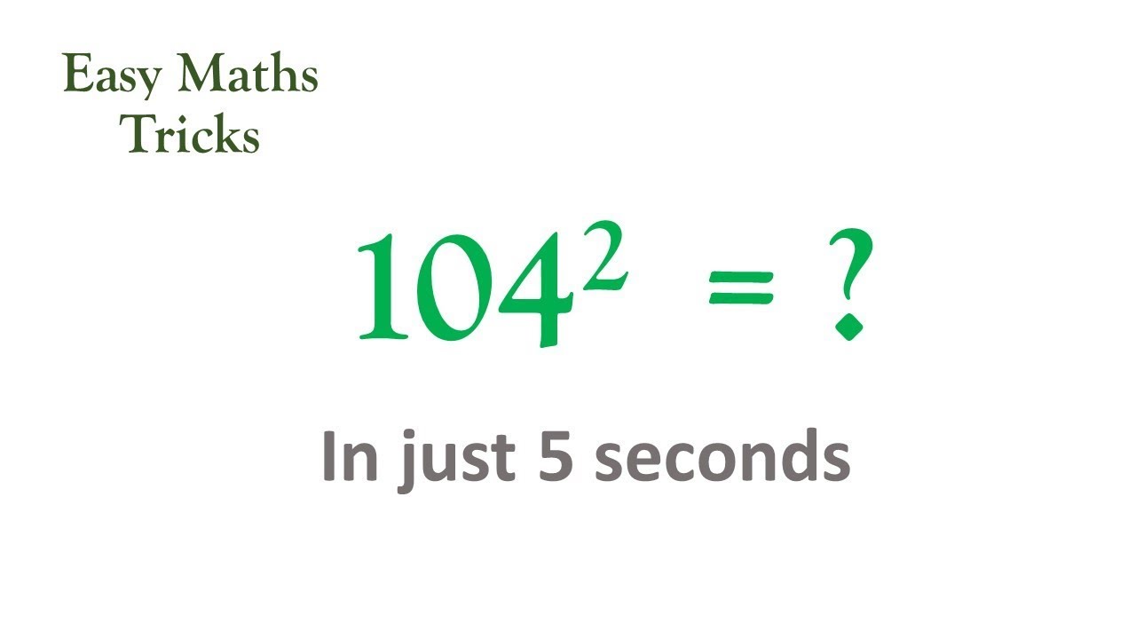 Latest Vedic Maths Square Trick | Square of a number close to 100 in just 5 seconds