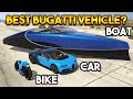 GTA 5 BUGATTI BIKE VS BUGATTI CAR VS BUGATTI BOAT WHICH IS BEST GTA 5 BUGATTI BIKE VS BUGATTI CAR VS BUGATTI BOAT WHICH IS BEST