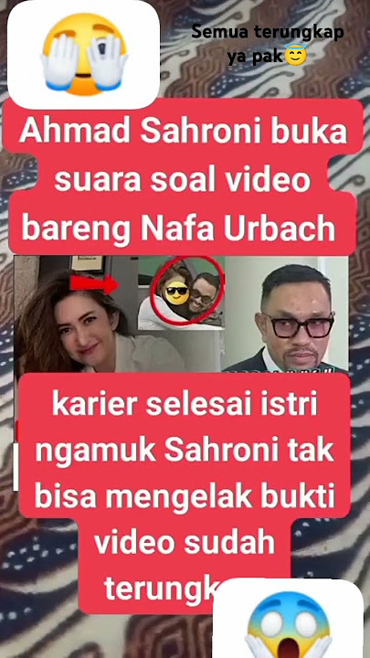 Ahmad Sahroni buka Suara Soal Video bareng dengan Nafa Urbach😇 #shortvideo #beritaterkini