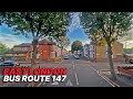LONDON Bus Ride 🇬🇧 - Route 147 - Sunset bus ride from east London's Ilford to Canning Town 🚌🌇