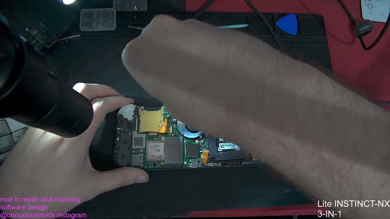 スィッチライト Nintendo Switch Lite] Instinct-NX Mod Chip Install (Using 3-in-1