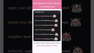 Cute bunny emotes popping off in a real stream chat