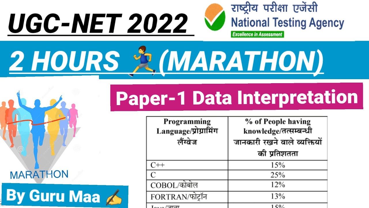 UGC NET 2022 : Paper 1 | Data Interpretation Previous Year Question Paper | DI Question by Guru Maa