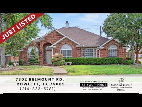 7302 Belmount Rd, Rowlett, TX home video tour