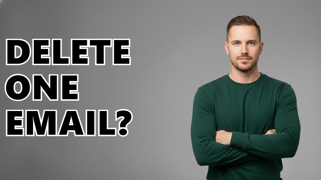 How To Delete One Email In A Thread Outlook?