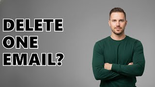 How To Delete One Email In A Thread Outlook?