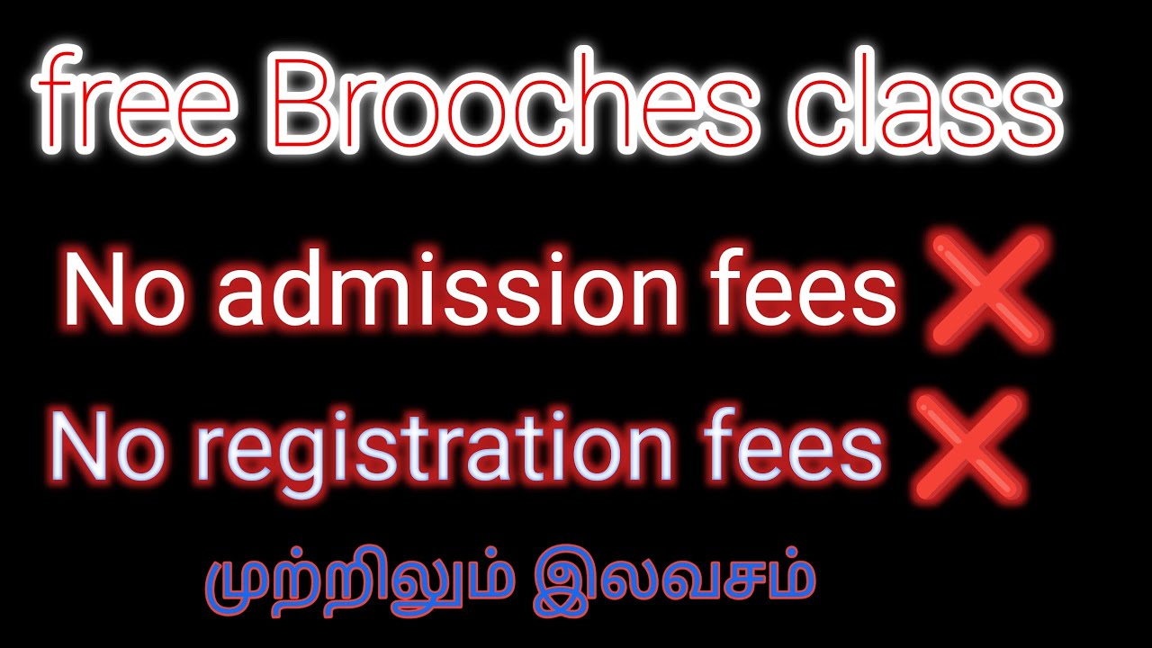 FREE Online Brooches Class  1| Step by Step Brooch Making | Tamil