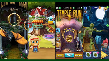 Temple Run Oz Vs Talking Tom Gold Run Vs Temple Run 2 Blazing Sands Vs Spirit Run 2 - Temple Zombie