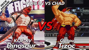 Quick Comparison - Tizoc vs King of Dinosaurs - KOF XV vs Garou