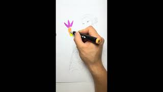 I love K pop Cartoons 😇🖇️ #artvideo #drawing #markers #coloring #coloringwithmarkers #art