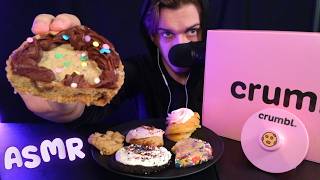ASMR Eating Crumbl Cookie's Birthday Themed Cookies Mukbang & Rambling