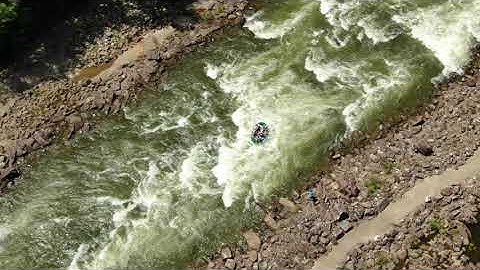 Rafting Ocoee White Water 1996 Olympic Slalom Course Exciting Aerial Video