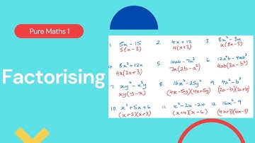 Factorising (Edexcel IAL P1 1.3)