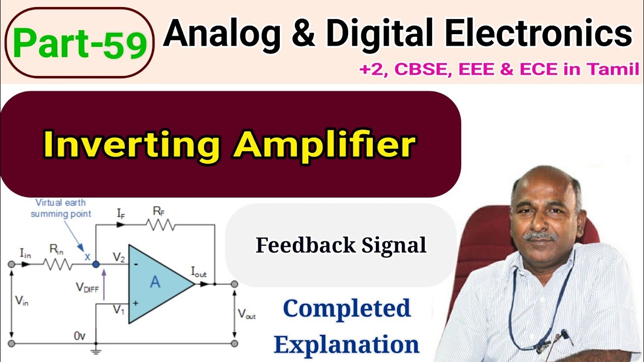 inverting amplifier circuit diagram and feedback in tamil - YouTube