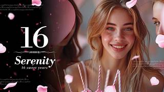 Free Pink and Sweet Girl Birthday Memory Flower Slideshow Video Template (Customizable) - FlexClip
