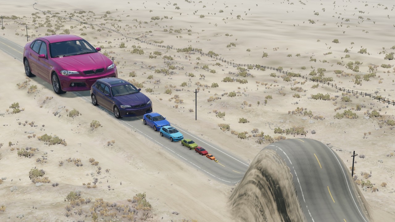 Small to Giant Cars vs Giant Bulge - BeamNG.drive 
