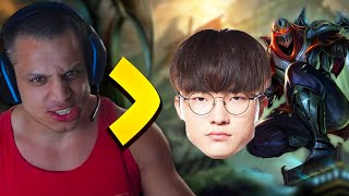 TYLER1&#39;S ZED BETTER THAN FAKER?  | MOST SANE ZED PLAYER  | MID DIFF 1V9