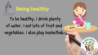 برجراف عن الصحه الجيده Being healthy كونكت 4 منهج اللغة الانجليزية للصف الرابع الابتدائي