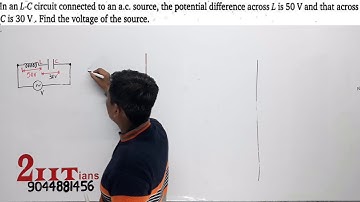 Alternating Current Q50 Class XII Nootan Physics Numericals | In an L-C circuit connected to an a.c.