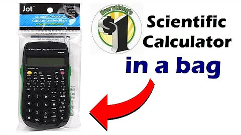 $1 scientific calculator in a bag - with negative cube roots!