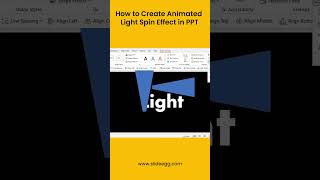 How to Create Animated Light Spin Effect in PPT #slideegg