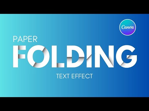Folded Paper Text Effect in Canva | Canva Tutorial 2024