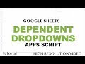 Google Sheets - Dependent Dropdown List for Entire Column - App Scipt, Run  On User Input - Part 1