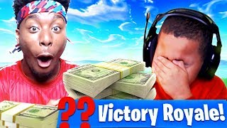 P2istheName *TROLLS* MY LITTLE BROTHER AND MADE HIM LOSE $5000! FORTNITE BATTLE ROYALE FUNNY MOMENTS