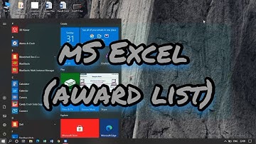 How to create an award list in MS Excel