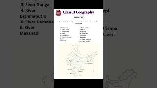 Class 11 Geography Map Work | Rivers of India | Important Rivers for Exam | CBSE/NCERT