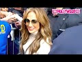 Jennifer lopez draws a massive crowd when spotted shopping at the coach store in new york ny