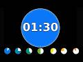 1 Minute 30 Second (90 Second) Visual Timer | Color-Changing Countdown Timer