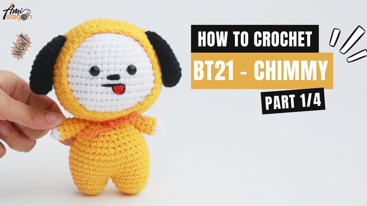 #342 | BT21 - Chimmy Amigurumi (1/4) | How To Crochet Amigurumi | Crochet Tutorial | @AmiSaigon