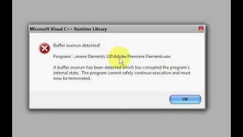Adobe Premiere Buffer Overrun... Help