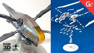 Two-Seat Ornithopter Dune 3D Printing Model | Make Game Real