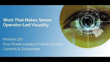 WORK THAT MAKES SENSE - Module 11b: Four Power Levels of Visual Devices & Controls | Dr. Galsworth