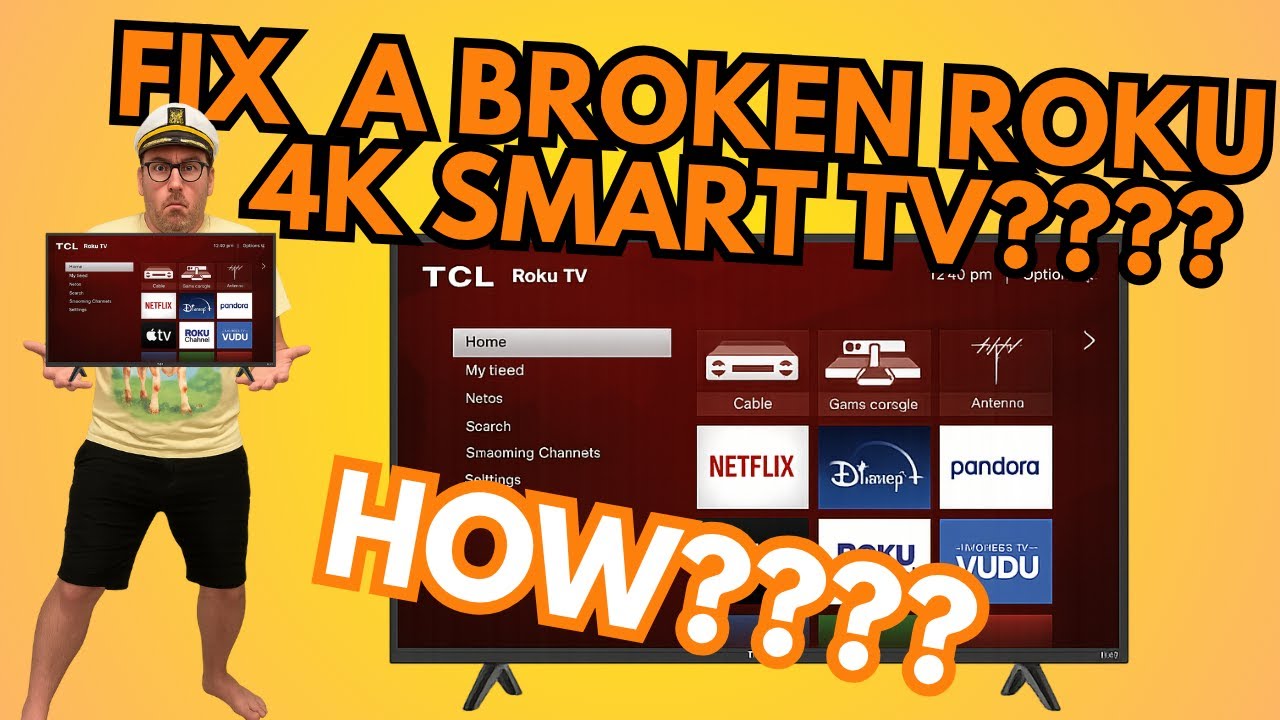 Fix a broken 4k Roku model 43S431 Smart TV with basic skills - YouTube