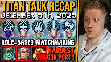 Role-Based MMR, Hardest Ports, Reworks, CC Buffering & More! - Titan Talk Recap!