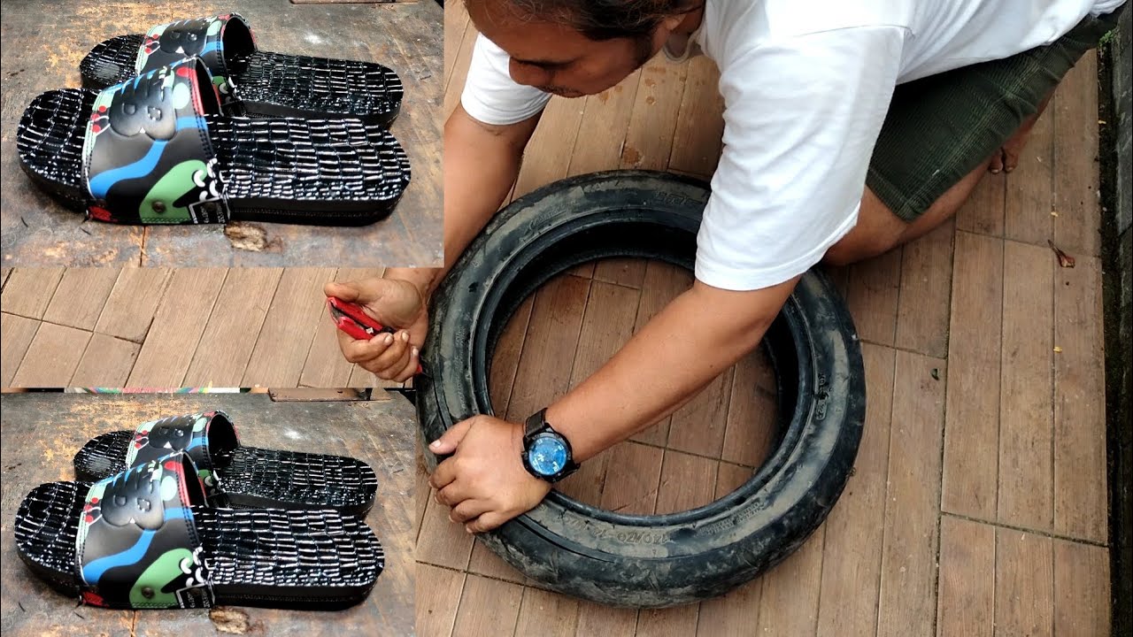 strong and good slippers from used tires