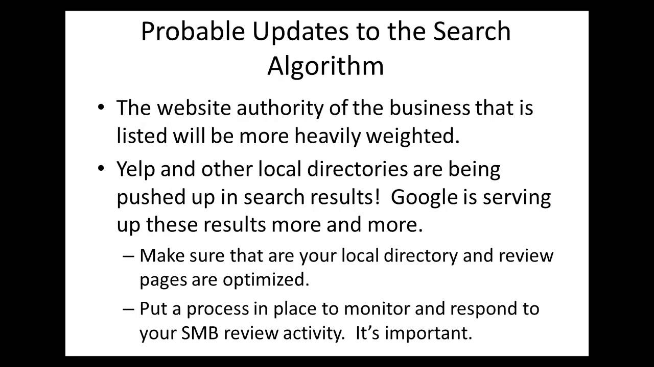 Google Pigeon Update Internet Marketing Video mysmbtv.com