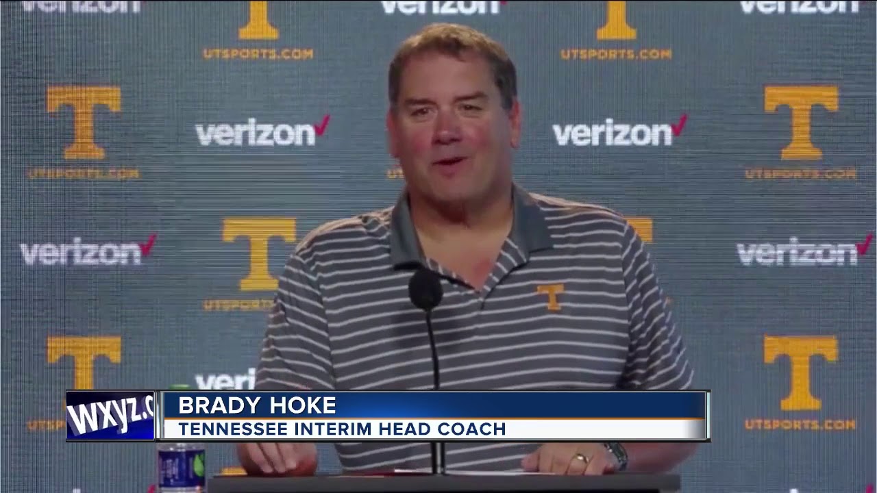 Brady Hoke says he'll wear a headset as Tennessee's interim head coach