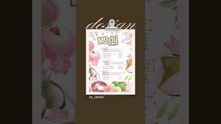 Making a Cute Mochi Menu Design #graphicdesign #canva #pricelist