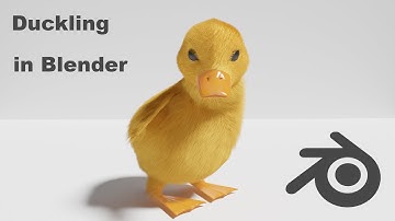 how to create a character in blender -  3d duckling in Blender