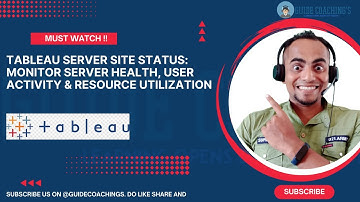 Tableau Server Site Status: Monitor Server Health, User Activity & Resource Utilization