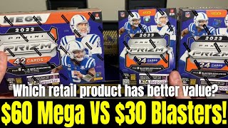 A $60 Prizm Football Mega Box Or TWO $30 Prizm Football Blaster Boxes?! Which Has Better Value?!