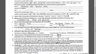 Stormwater Construction General Permit System: New Registrations