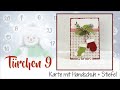 Karte mit Handschuh und Stiefel : Tag 9 - kreativer Adventskalender : Tutorial : Weihnachtskarte
